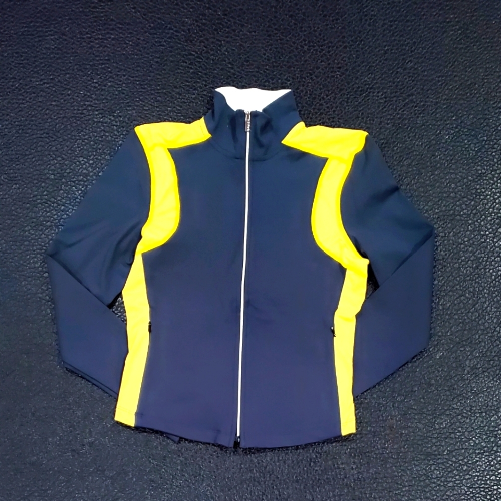 *NWOT* Bebe Sport Logo Concrete/Empire Yellow Full Zip Jacket - Medium
